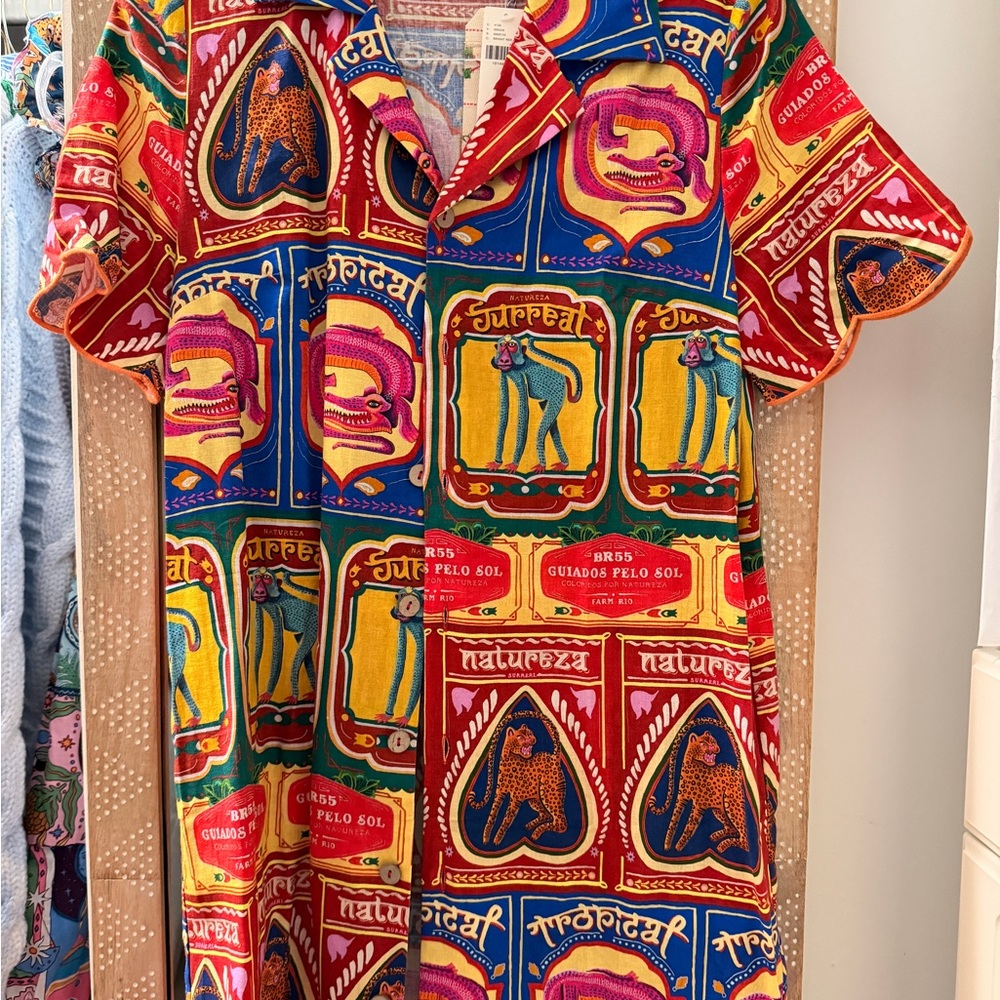 Anthropologie X Farm rio scalloped dress - Picture 2 of 4